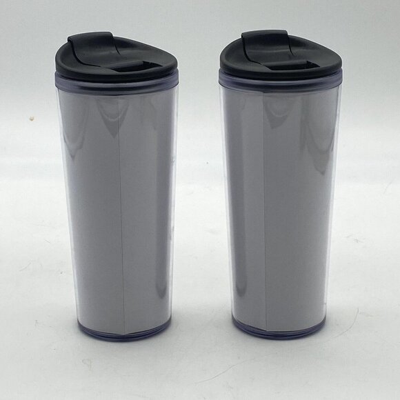 Starbucks Coffee Travel Tumbler Mug 16oz Flip‎ Top Lot of 2 Mermaid Spellout - Picture 10 of 14